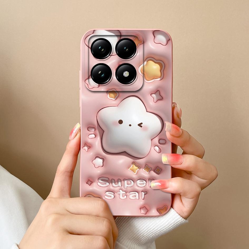 Мягкие новые чехлы для Xiaomi 14T 15 Pro Capa Pretty Cloud Flowers стильный стиль защитный жидкий силикон прочный анти-падение для Xiaomi Shell задние крышки