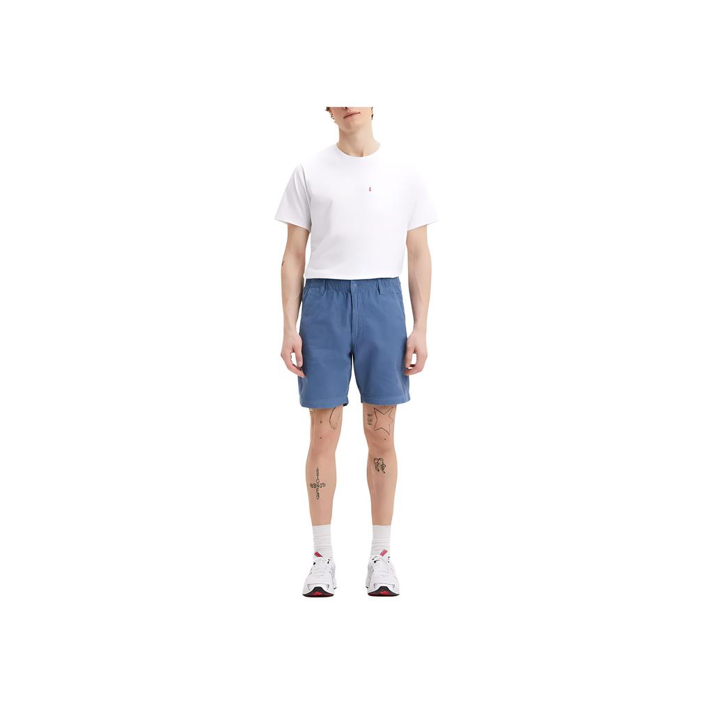 Levis XX Chino EZ Свободные Мягкие Однотонные Шорты на Молнии Повседневные Мужские шорты Синие A1042-0013
