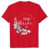 Team Bride Bridesmaid Bridal Flower Wreath Tees Unisexs Bachelorette Party Tops Friends Wedding Single Farewell Shirt Clothing