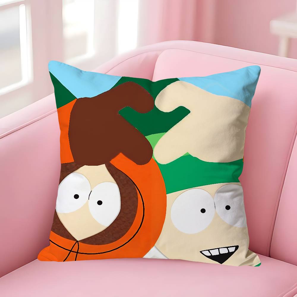 Funny SSouth ParksS Anime Celebrity Merchandise AllMatch Printed Pillow Case Sofa Car Office Room Decoration Protector