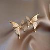 Elegant Butterfly Stud Earrings for Women - Stainless Steel Posts, Alloy with Rhinestone Accents, Perfect for Casual Attire