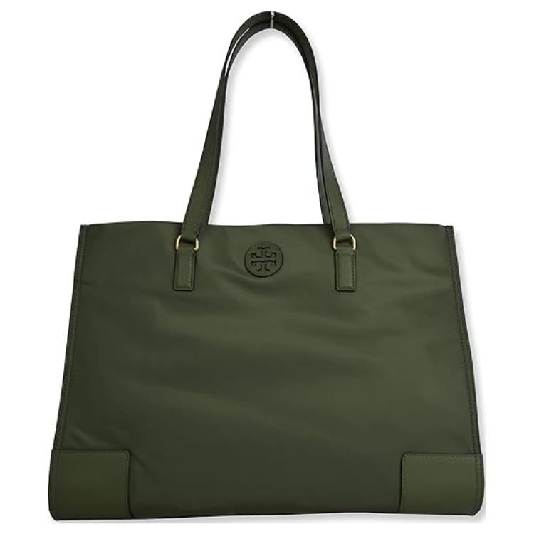 Tory Burch Сумка-тоут Ella с верхней ручкой из нейлона Женская сумка-тоут Цвет: Зеленый с пальмовыми листьями 136144-300