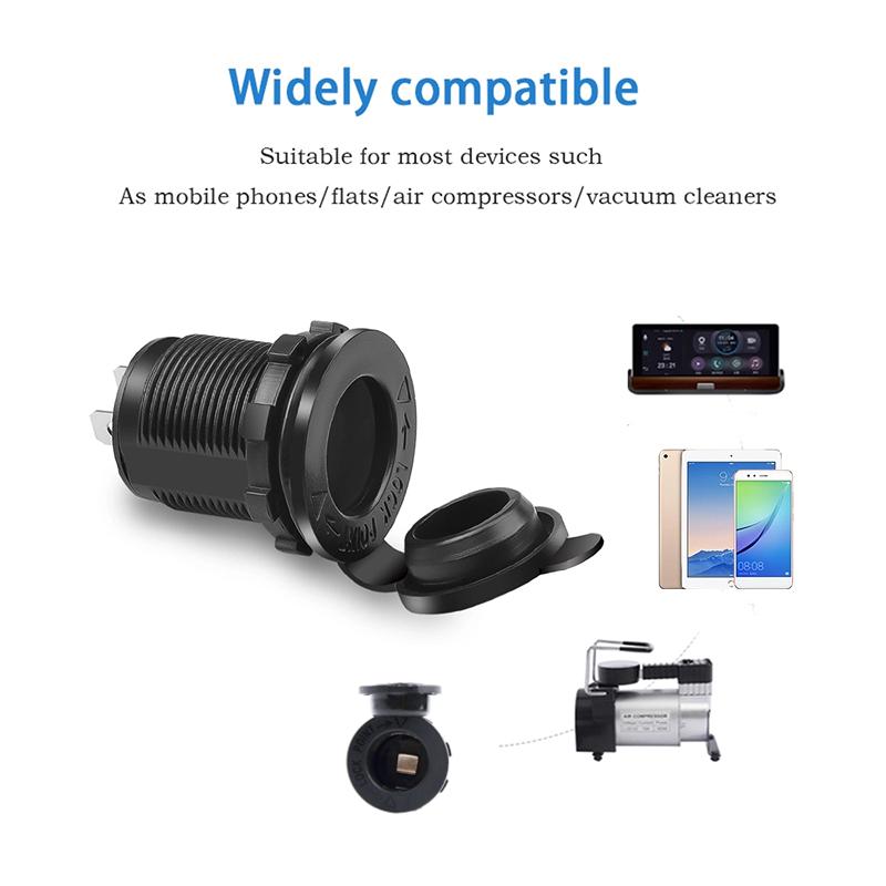 1-10 шт. 12 В автомобильная розетка с гнездом для зарядки, водонепроницаемый адаптер для зарядки для автомобиля, лодки, мотоцикла, трактора, розетка