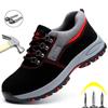 Indestructible Men Shoes Anti -Puncture Safety Shoes Work Sneakers Male Hiking Shoes Anti -Smash Steel Toe Shoes Security Footwear