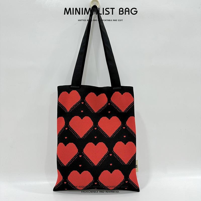 Дизайн Любовь Вязаная Сумка Через Плечо Сумка Большая Сумка Большой Емкости