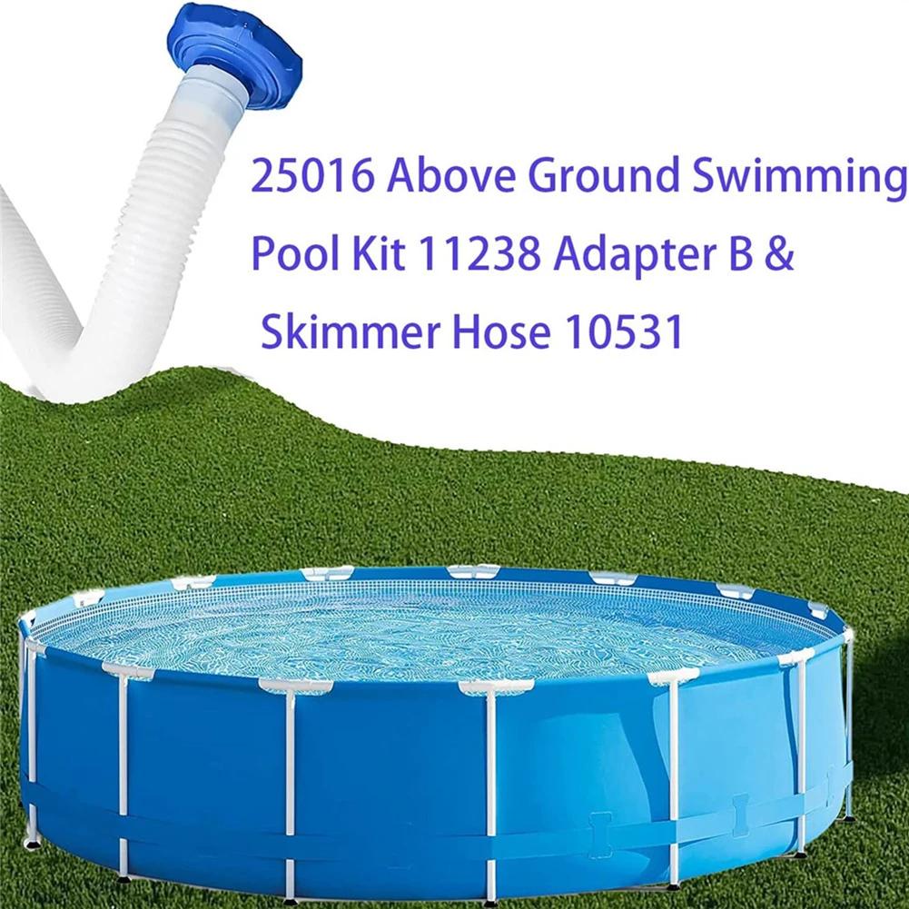 Swimming Pool Connector with Hose Small Strainer Hose Adaptor Skimmer Hose Adapter for Intex Deluxe Maintenance Kit