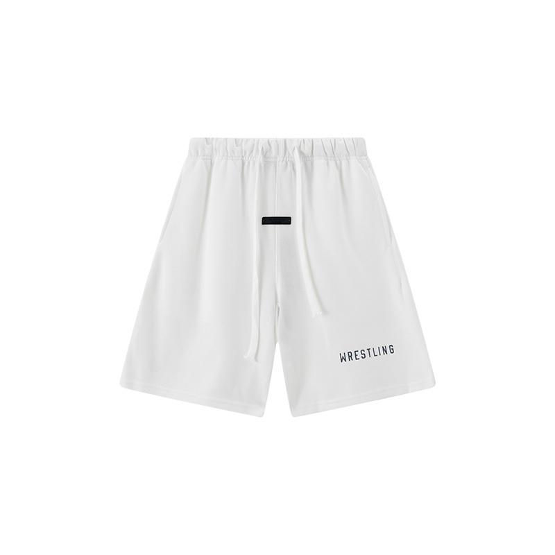 E853 Fear Of God Essentials Шорты сlettering Хлопковые Свободные Унисекс На Шнурке Эластичный Пояс Уличная Одежда Повседневные Спортивные Шорты
