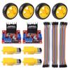 4PCS DC 3-6V Electric Motor with 4Pcs Plastic Tire Wheel Gear Motor DIY Kit Mini Smart RC Car Robot Tyres for Arduino Smart Car