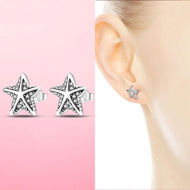 Женские серьги-гвоздики из серебра 925 пробы с кубическим цирконом в форме сердца, круглые серьги-гвоздики с цветком ромашки для женщин, оригинальные модные ювелирные изделия 925 пробы