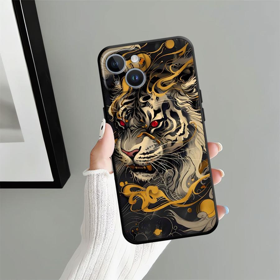 Крутой чехол с тигром и львом для Apple iPhone 17 Pro Max XR XS MAX 15 Pro 7 8 Air 12 13 16 14 11 Funda Чехол для телефона
