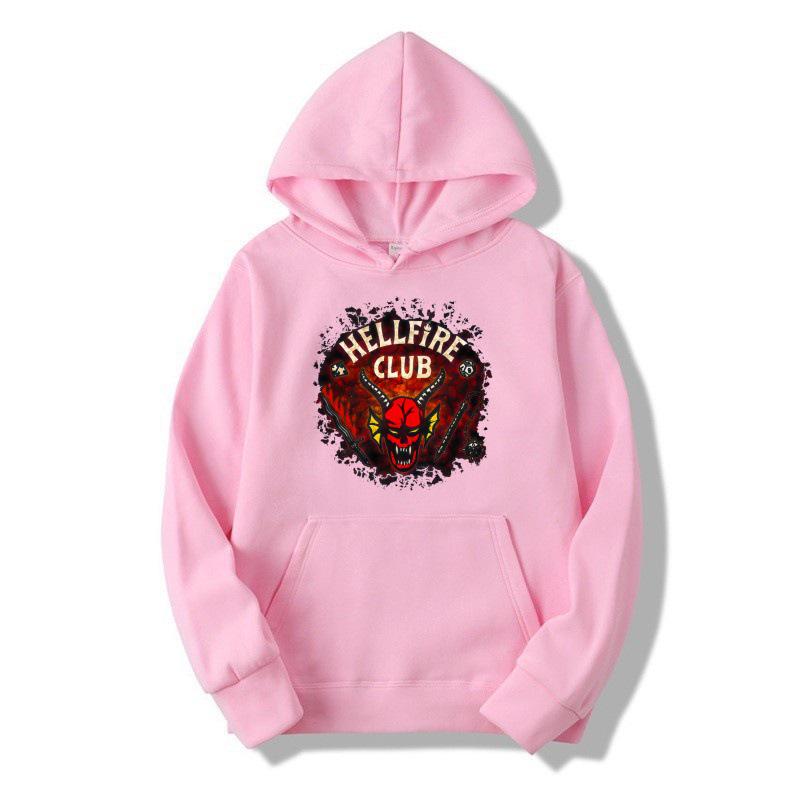 2025 Kids' Stranger Things Hellfire Club Fleece Hoodie for Autumn/Winter
