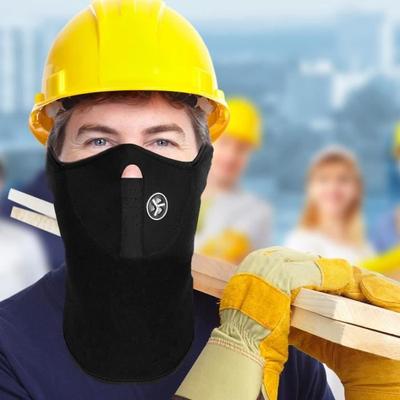 SHOP-STORY - Masque Polaire Anti-Froid Protection Du Visage Et Cou Contre Vent Cagoule Pour Chantier Construction Moto Scooter Vélo