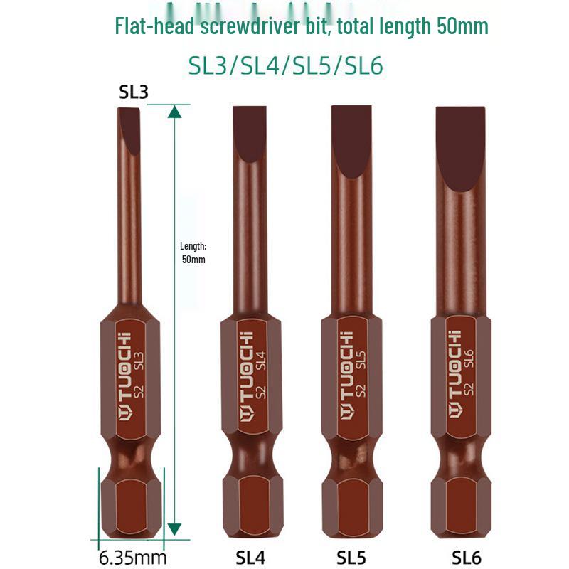 Сплавленная сталь S2 6,35 Torx Phillips Шлицевая Магнитная Насадка для Электрической Отвертки для Ручного и Пневматического Использования.