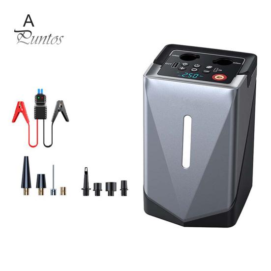 Многофункциональное пусковое устройство с воздушным насосом, 3 режима, регулируемый быстрый нагнетатель 150 фунтов на кв. дюйм, портативное пусковое устройство, воздушный компрессор с аварийным светом