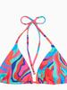 Women's Fashion Bikini Set 3 Pieces Multicolor Swimwear Set Padded Halter Backless Top High Cut Brief Lace Up Cover-up Swimsuit Sexy Bathing Suit