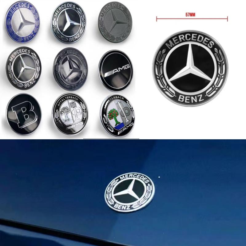 1pcs 57mm Car Front Hood Emblem Badge Bonnet Car Accessories For Benz W204 W205 W212 W213 W221 W177 W246 GLA GLC CLA AA1