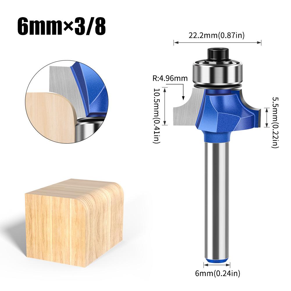 Jincheng Профессиональный класс Нож для снятия фаски с круглого угла R-образный нож Линейный нож Фреза для деревообработки Кромкорезная головка R1/4 Ручка