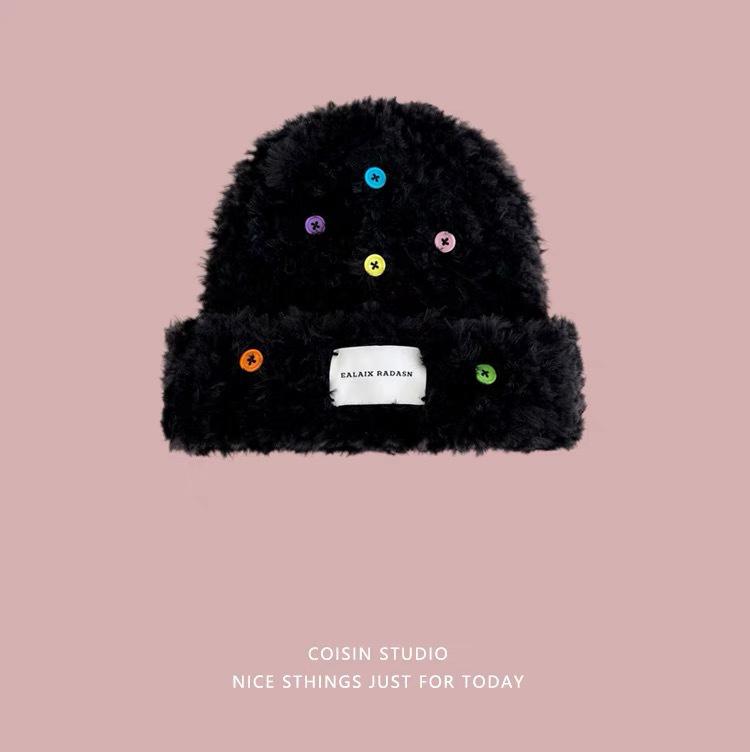 Уютная плюшевая шапка Lei Feng с ушками медведя: Утолщенная зимняя защитная шапка для ушей для женщин