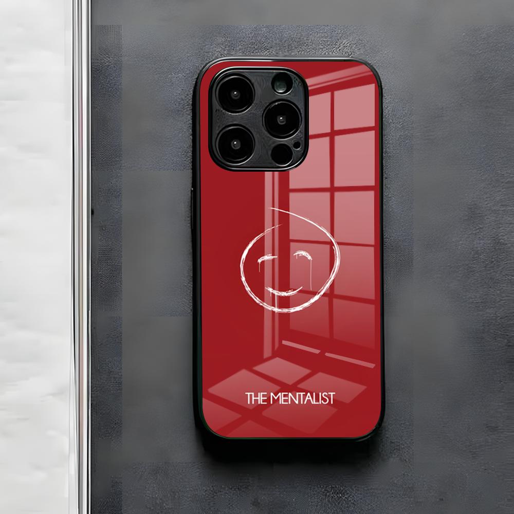 ТВ Чехол для телефона The M-Mentalist Для IPhone 17 Air 16 E Pro Max 15 14 13 Mini 12 Pro 11 Max Plus Черная Стеклянная Крышка