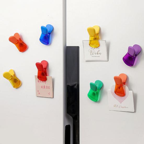 Kitchen Magnetic Clips Set for Fridge Heavy Duty Wide Bag Clip Memo