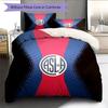 Club Atlético San Lorenzo de Almagro Pattern Bedding Quilt Set  Home Decoration  Gift (1 * duvet cover + 2 * pillowcase  without core)