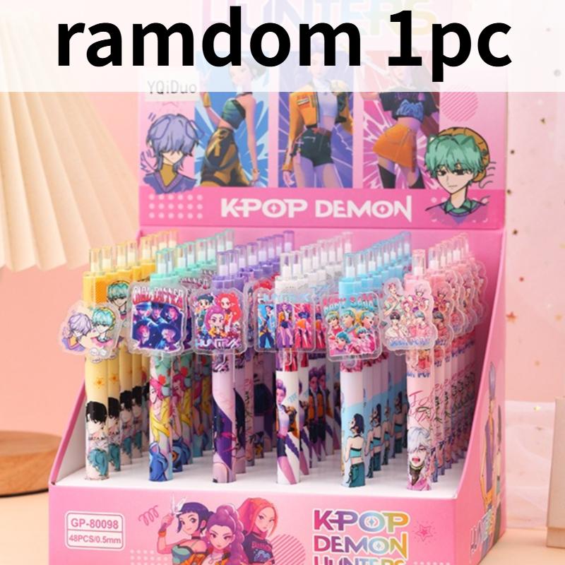 Anime K-pop Demonl Hunter Gel Pen Cute Ballpoint Pen Quick-Drying Smooth Writing Student Office Supplies Stationery Holiday Gift