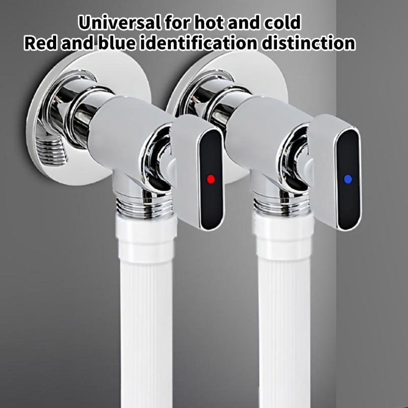 High Flows Angle Valves 1/2in Water Flows Control Valves Water Pipe Switches Hot/Cold Water Shut Off Valves Flows Restrictor