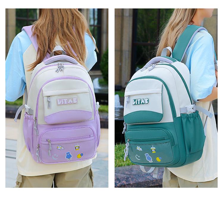 Корейский женский водонепроницаемый студенческий рюкзак большой вместимости - Мода в стиле колледжа