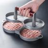 Round Shape Hamburger Press Aluminum Alloy + ABS Hamburger Meat Beef Grill Burger Press Patty Maker Mold Kitchen Gadget