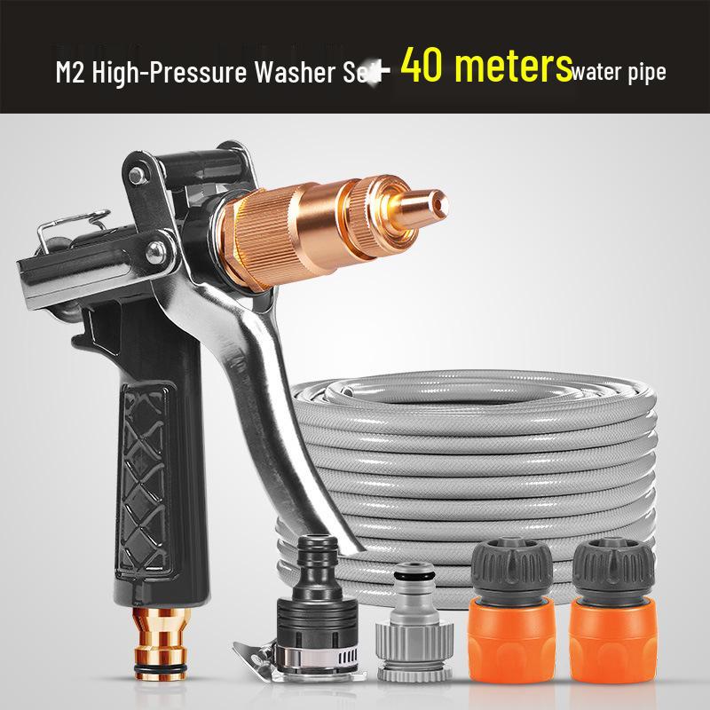 High-Pressure Water Gun Hose for Car Washing and Balcony Cleaning with Powerful Faucet Nozzle