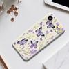 Для iPhone 17 Air Чехол Фиолетовый Принт Бабочек Прямой Край ТПУ Задняя Крышка Телефона