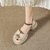 Color Matching Retro Platform Sandals Women's New Summer Women's Wear Versatile Muffin with Sandals
