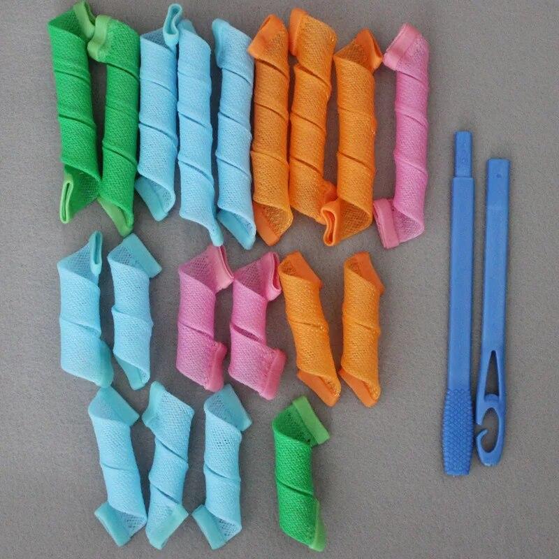 18Pcs/bag Snail Shaped Hair Rollers Not Waveform Spiral Curls Hair Curler Soft Hair Curler Magic DIY Hair Rollers Hair Styling Tools