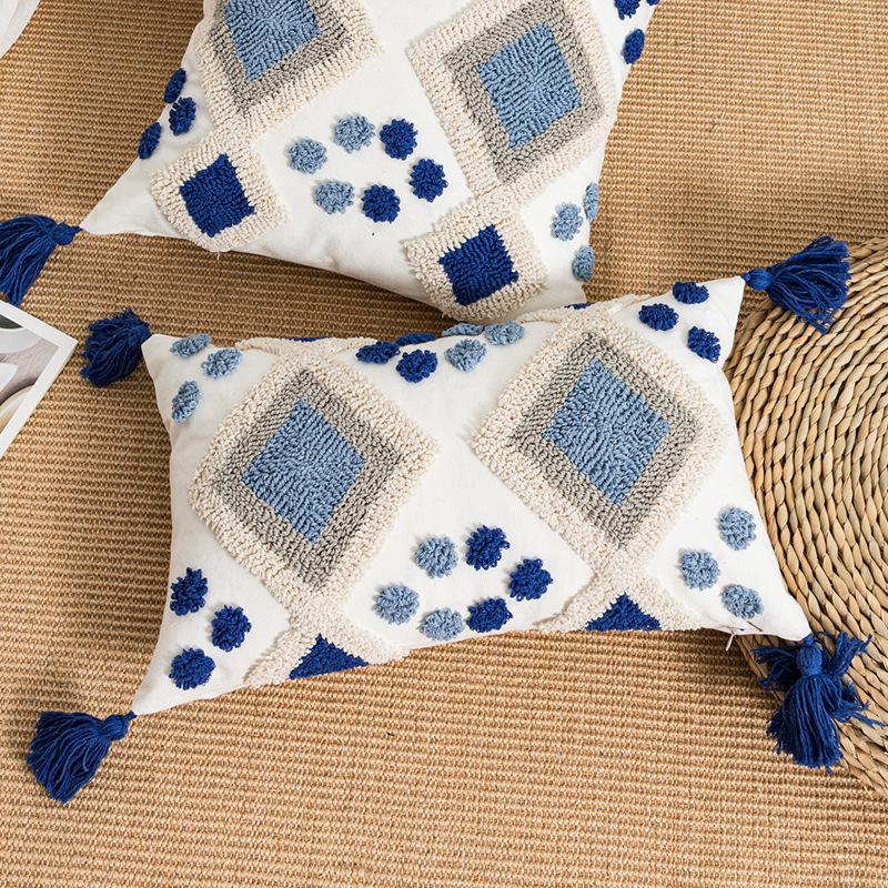 Наволочка из богемского бархата с вышивкой в виде бриллиантов для декора отеля и спальни