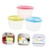 IWOWHERO 12-Piece Round Plastic Food Storage Containers with Lids, Refrigerator and Freezer Safe, Compact Storage, Reusable Snack Storage Boxes