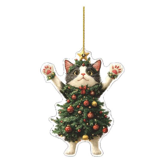 Car Rearview Mirror Pendant Hanging Decoration with Lanyard Easy To Hang Realistic Design Animal Shaped Christmas Tree Ornament