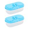 Dual Compartment Kids Snack Container BPA Free Plastic Storage Box With Transparent Lid Leakproof Design For Travel And Home Use