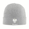New Polska Vintage Poland Polish Flag Knit Hat Beanies Autumn Winter Hats Warm Unisex Casual Polish Eagle Caps for Unisex Women Gif