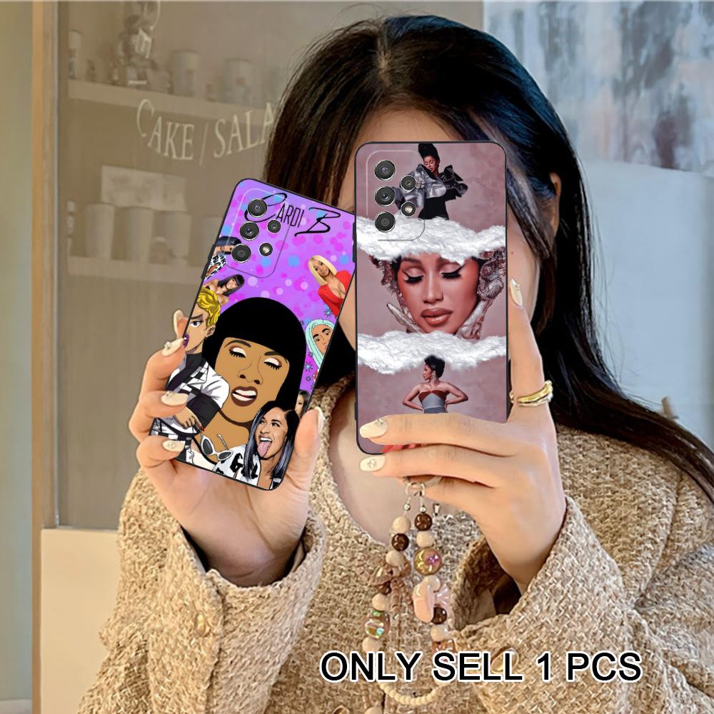 Матовый ТПУ чехол для мобильного телефона Cardi B для Samsung Galaxy A56 55 54 53 52 51 36 35 34 23 16 15 5G Цветная крышка