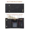 DG.MING M1 Series for iPhone 16 Pro Max Case Kickstand PU Phone Cover with Detachable Wallet