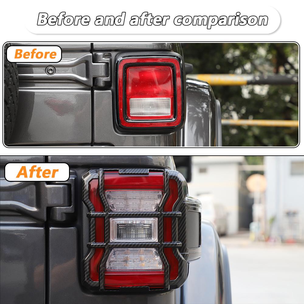 Автомобильная декоративная накладка заднего фонаря из АБС-пластика для Jeep Wrangler JL 2018-2023 годов, применимый светодиодный источник света