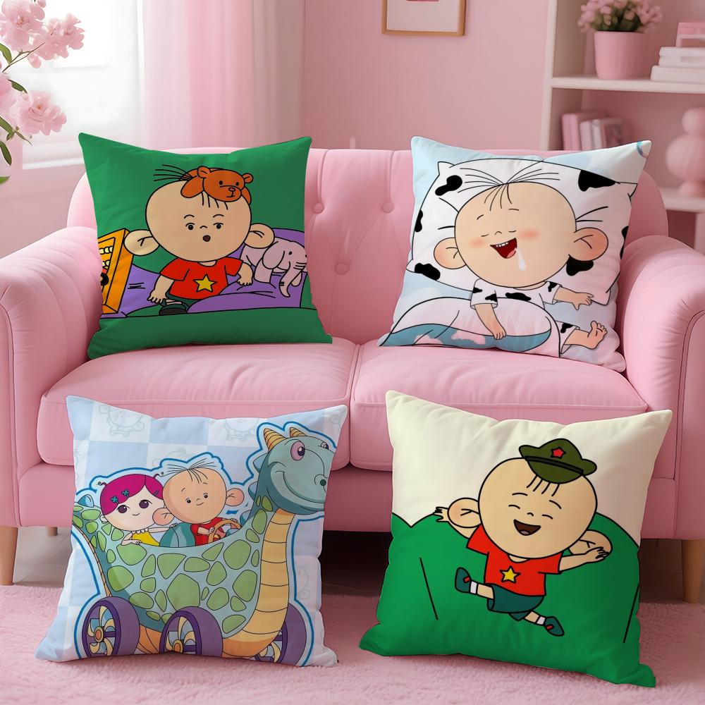 Funny Chinese Cartoon BBigEar Tutu Cushion Cover Pillow Case Soft Skin Friendly Fabric Concealed Zipper