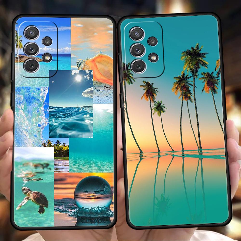 Чехол с летним рендерингом для Samsung A24 A12 A14 A32 A50 A70 A20E A20S A10S A22 A30 A40 A34 A54 A42 A52 5G A02S A04s