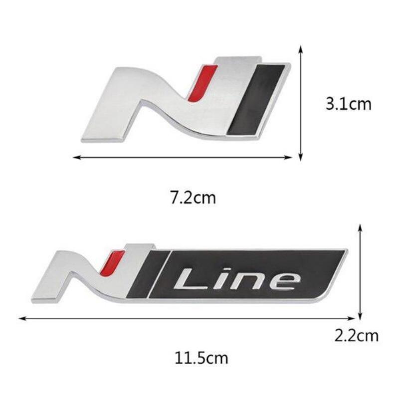 Металлическая 3D наклейка на автомобиль решетка N Line Nline эмблема значок аксессуары для укладки