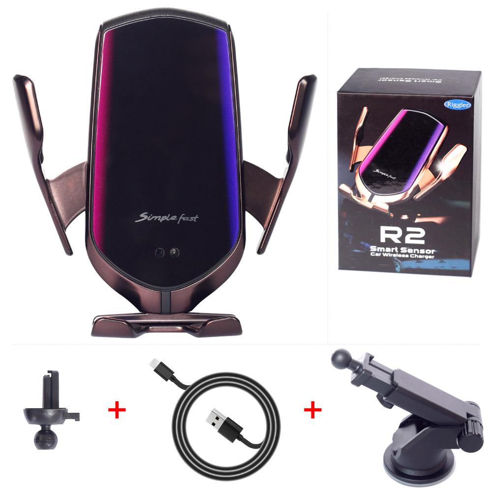 Автоматическое автомобильное беспроводное зарядное устройство 10 Вт типа C Forhuawei Mate30 Pro Forsamsung S10 + Qi Инфракрасный индукционный автомобильный держатель для телефона