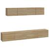 VidaXL TV Unit Set 4 Pcs Sonoma Oak Engineered Wood 3114528