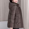 Plus Size XL-5XL Middle Age Woman Winter Coats Hooded Elegant Loose Thick Warm Parkas Female Jacket
