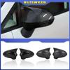 Glossy Black / Carbon Fiber Rearview Wing Mirror Covers Caps For Seat LeonMK2 2009-2012 Mirror Case Cover Accessories