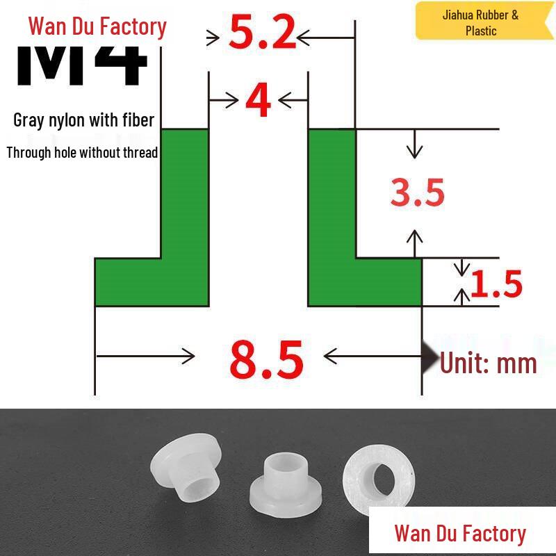 T-Shaped Nylon Insulating Bushing Spacer for M3-M35 Threads