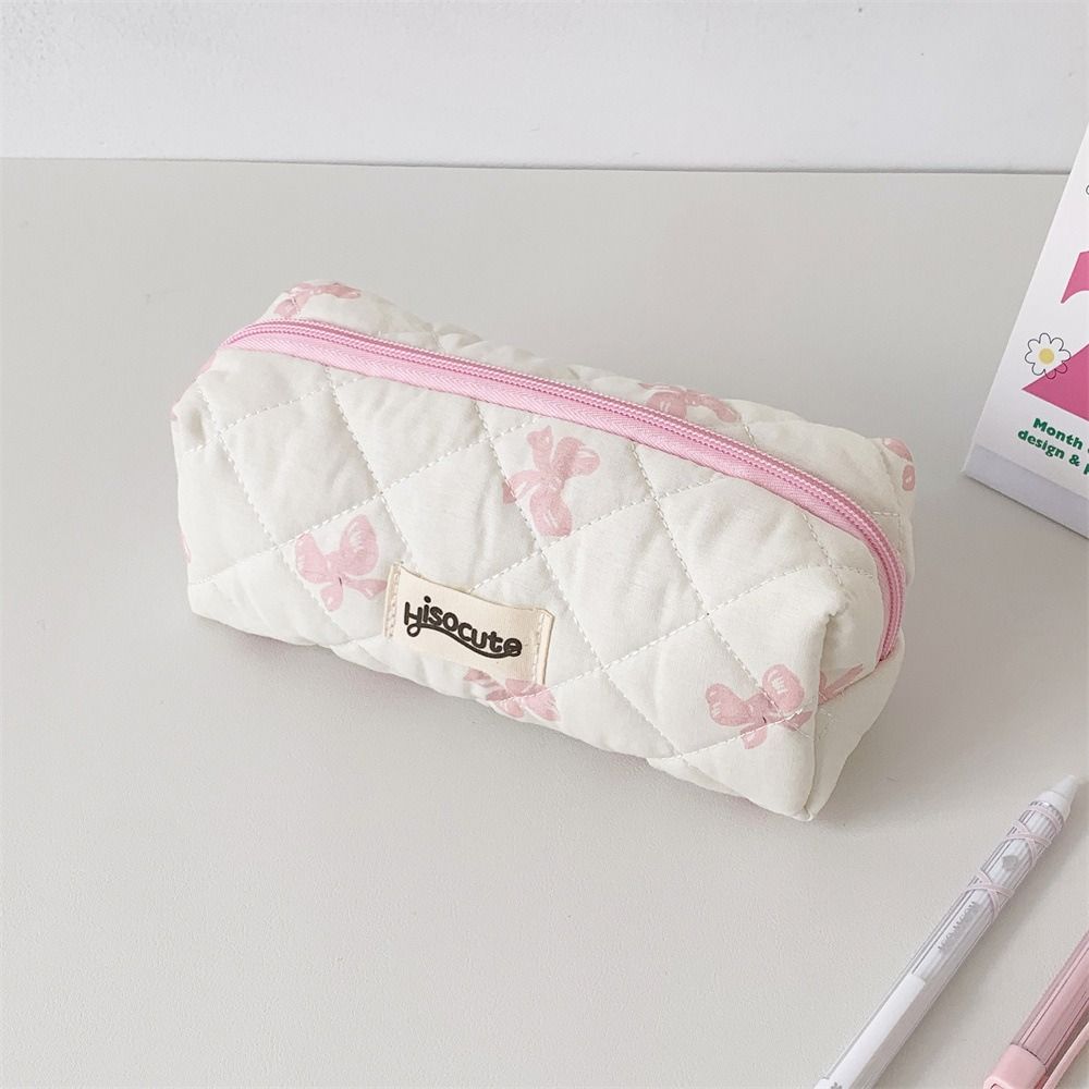 Multi-function Pen Bag Bowknot Stationery Organizer Portable Pen Box Gift
